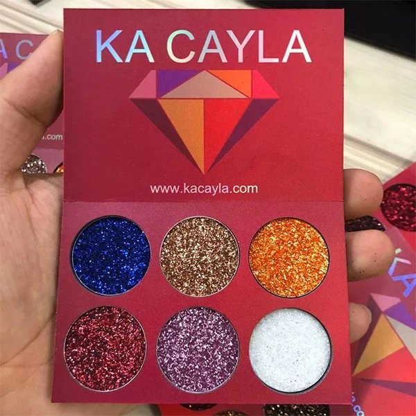 6-Color Eye Shadow Palette - Glossy Finish Multi Shades