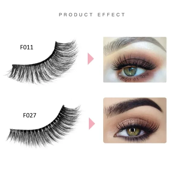 Black Natural Look Full Coverage Fake Eye Lashes