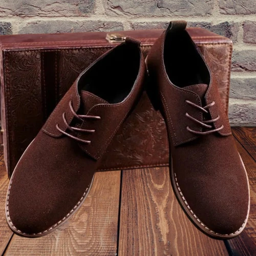 Luxury Men Formal Shoes Lace-Up PU Loafers Soft Sole Pointed Toe