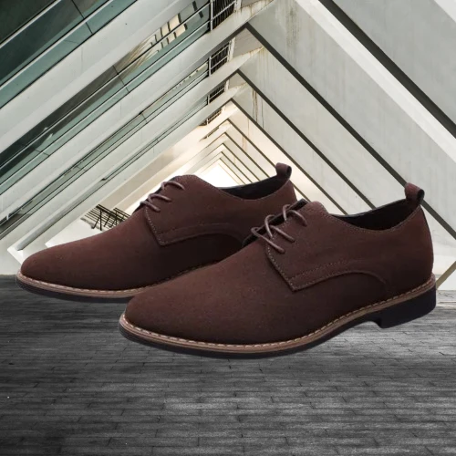 Luxury Men Formal Shoes Lace-Up PU Loafers Soft Sole Pointed Toe