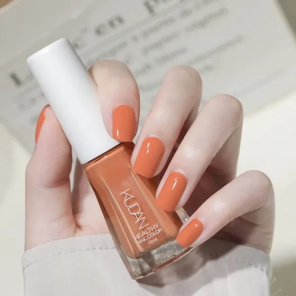 Orange Glitter Nail Polish for Women - Tear-Resistant & Fast-Drying