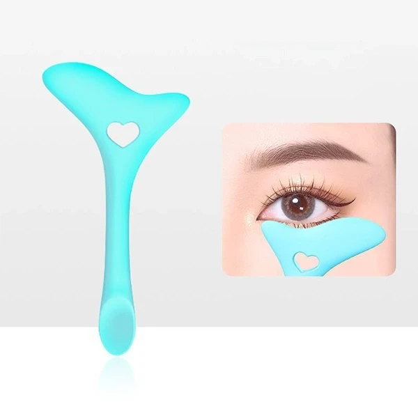 Heart Design Eyeliner Eyelash Application Tool, Silicone Eye Makeup Mascara Shie
