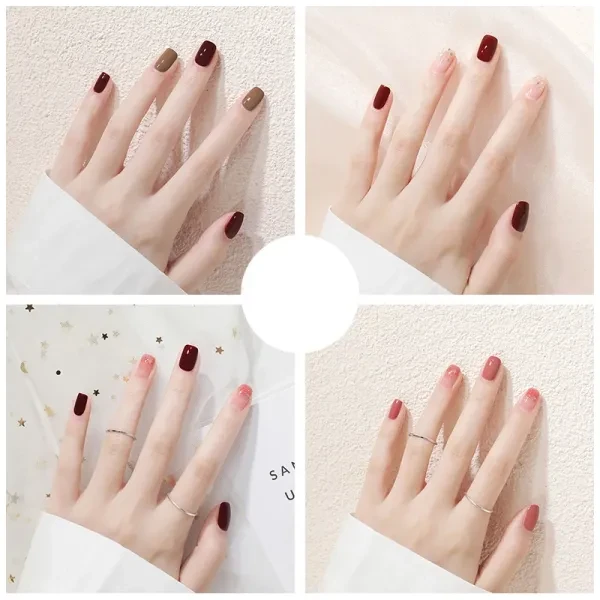 10ml Easy-Apply Long-Lasting Purple Glitter Nail Polish Skin-Friendly