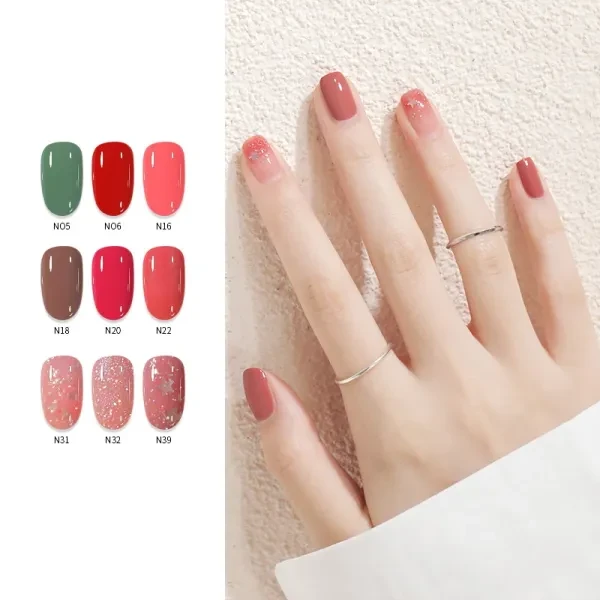 10ml Fast Drying Glitter Nail Polish - Skin Friendly Orange Shade