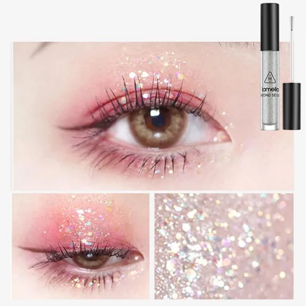 Glitter Bomb Party Eye Makeup - Full Coverage & Glitter Finish