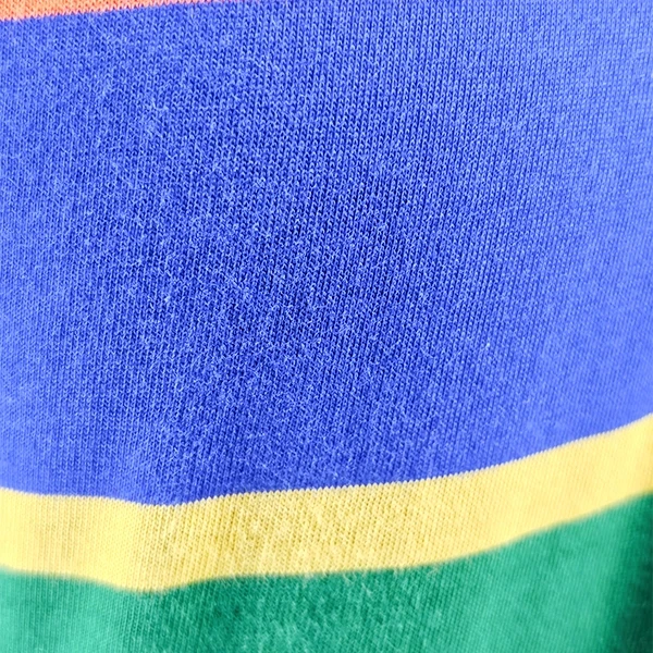 Vibrant Striped Men's T-Shirt Cotton-Blend Multicolor Summer Wear