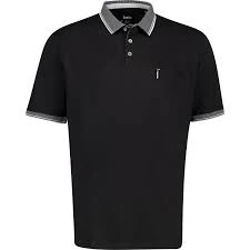 Black Men's Polo T-Shirt Short Sleeves Stylish Look
