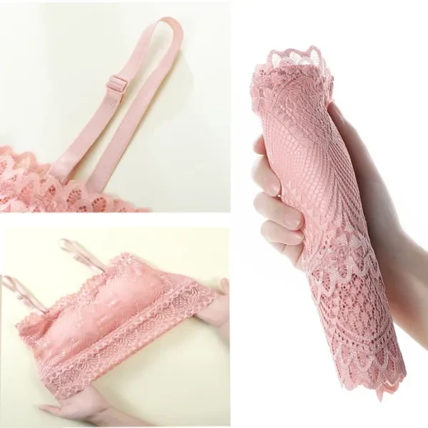 Floral Lace Crop Top - Sleeveless Stylish Women Bra (Free Size)