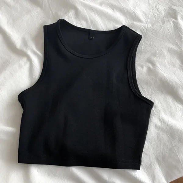 Black Crop Top - Summer-Ready & Stylish - Perfect for Casual Occasions & Yoga