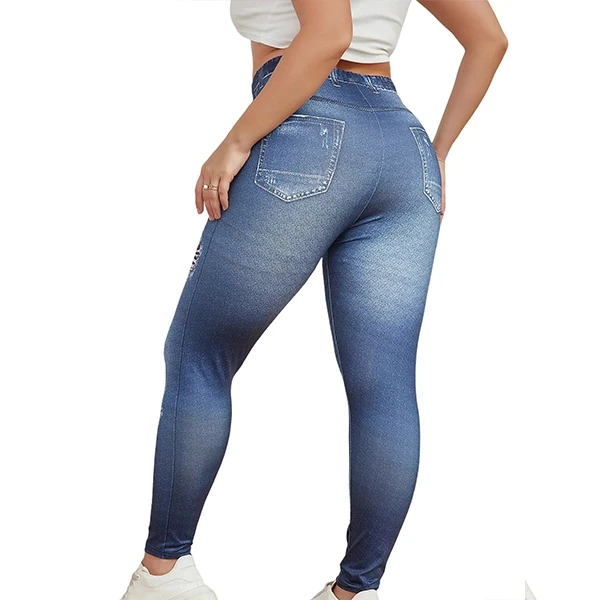 Ripped Design Jeans for Women - Comfortable & Stylish - Blue Denim Pants