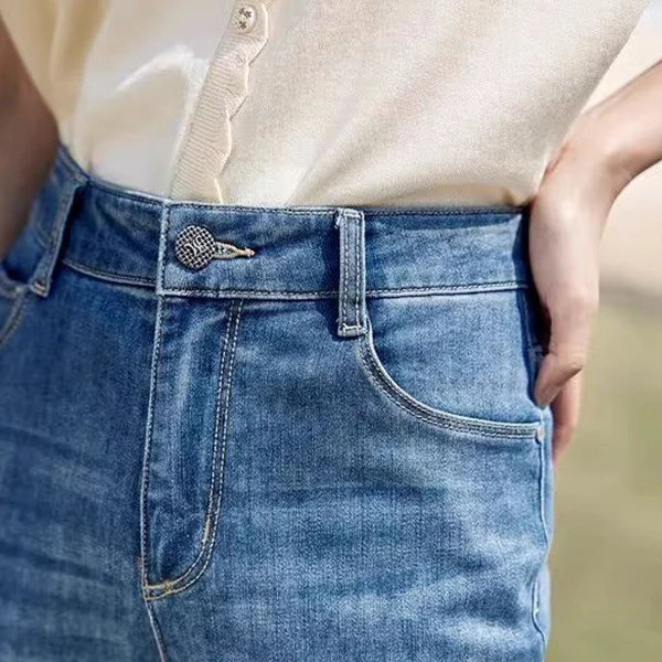 Stylish High Waist Wide Leg Blue Jeans - Perfect for any Occasion