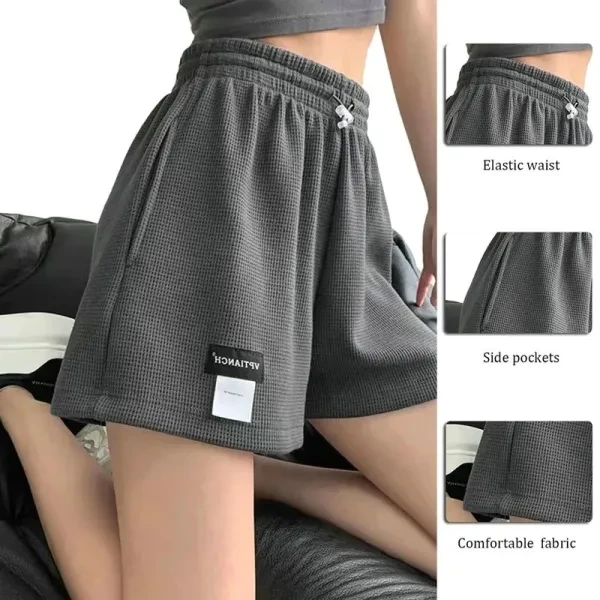 Athletic Shorts for Women Gray High Waist All-Seasons