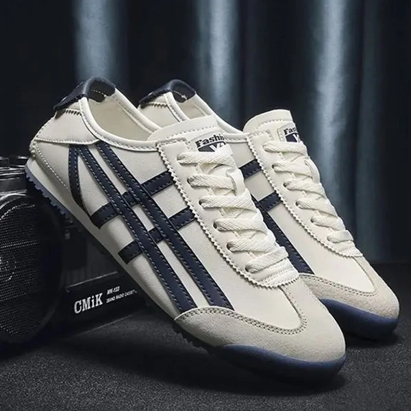 Colorful Stripes Pattern Men Flat Shoes Lace Up Soft Bottom Fashion Casual Party