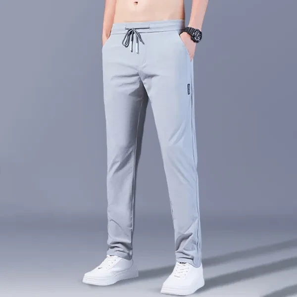 Solid Color Men Fashionable Sports Trouser, Comfortable Running Gym Thin Pants