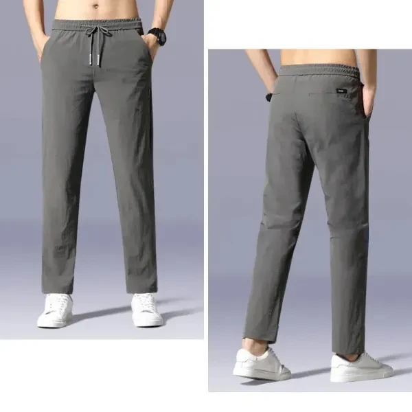 Solid Color Men Fashionable Sports Trouser, Comfortable Running Gym Thin Pants