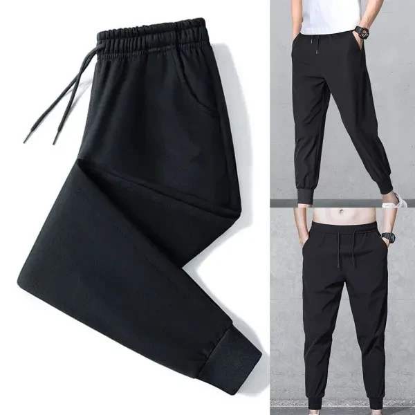 Solid Color Drawstring Closure Men Sports Trouser With Double Side pocket, Comfo