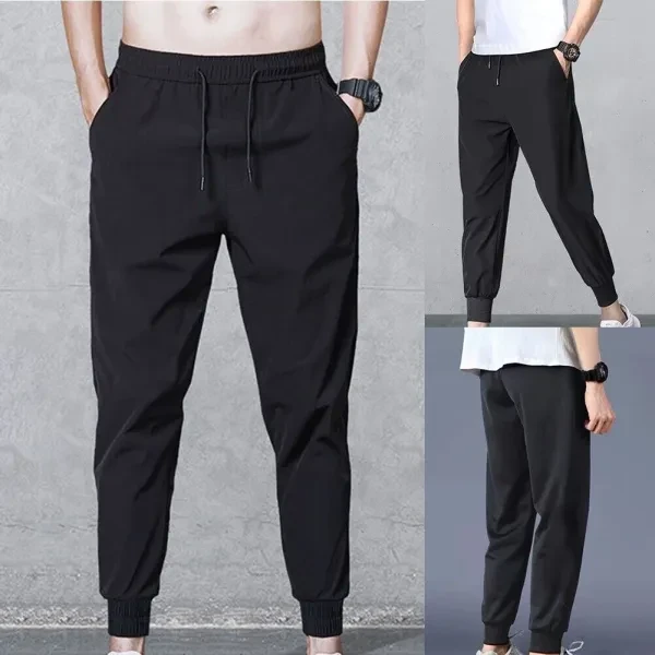 Solid Color Drawstring Closure Men Sports Trouser With Double Side pocket, Comfo
