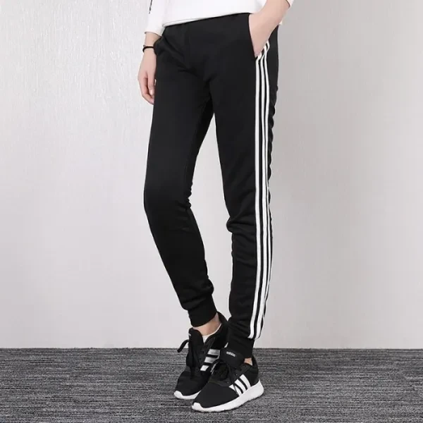 Drawstring Closure Comfortable Sports Trouser, Breathable 3 Stripes Gym Running