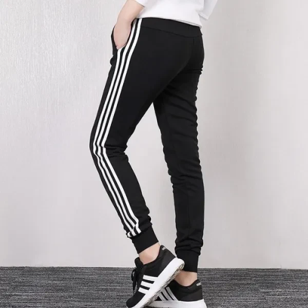 Drawstring Closure Comfortable Sports Trouser, Breathable 3 Stripes Gym Running