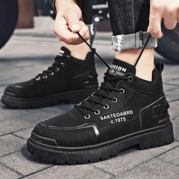 Premium Quality Ankle Top Lace Closure Men Stylish Footwear Fashion Outdoor Trav