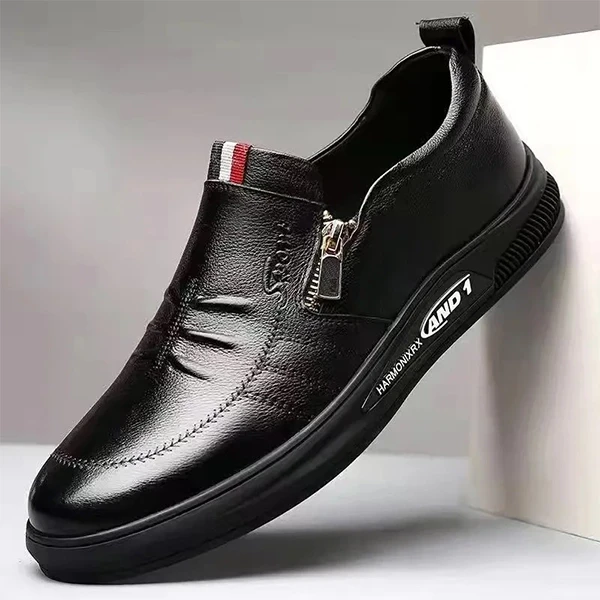 Black Leather Men's Loafers - Stylish & Comfortable