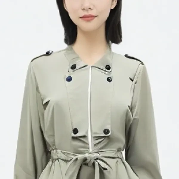 Collar Neck Blazer Jacket Casual Cover-Up Suit Coat Button Closure Women Jacket