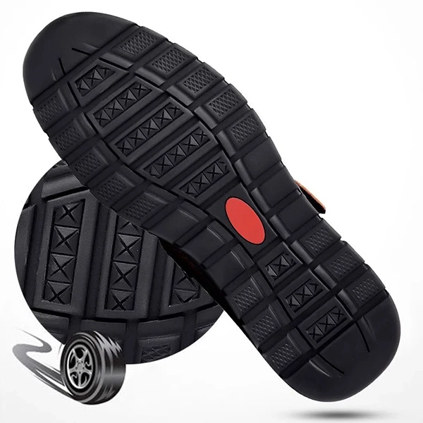 Stitch Hollow Detail Buckle Velcro Closure Durable Men's Lightweight Breathable