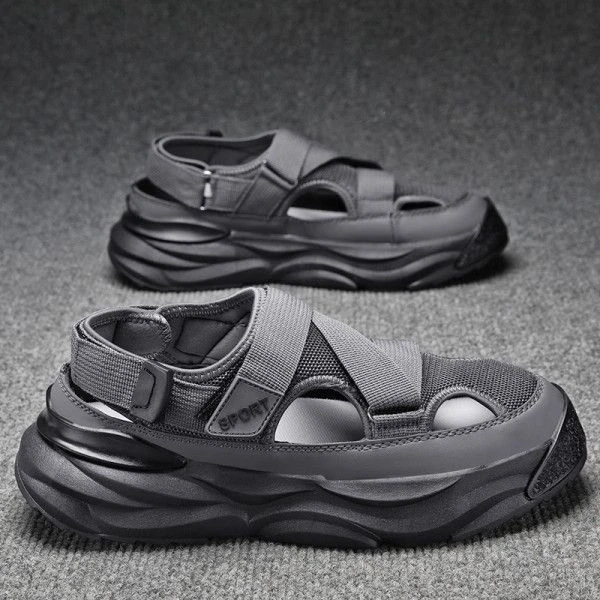 Light Weight Stylish Velcro Closure Men Sandal Shoes Thick Bottom Casual Outdoor