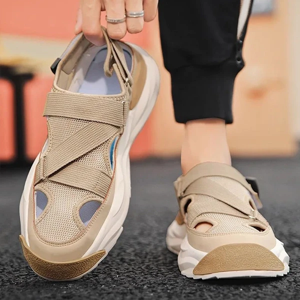 Light Weight Stylish Velcro Closure Men Sandal Shoes Thick Bottom Casual Outdoor