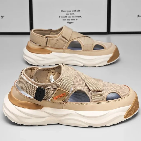 Light Weight Stylish Velcro Closure Men Sandal Shoes Thick Bottom Casual Outdoor