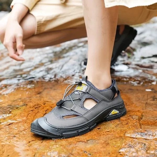 Mesh Lace-Up Casual Sandals for Men - Comfortable & Stylish for Everyday & Outdo