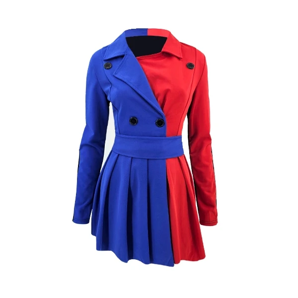 Multi-Color Full Sleeves Blazer Dress with Sashes Women's Formal Wear