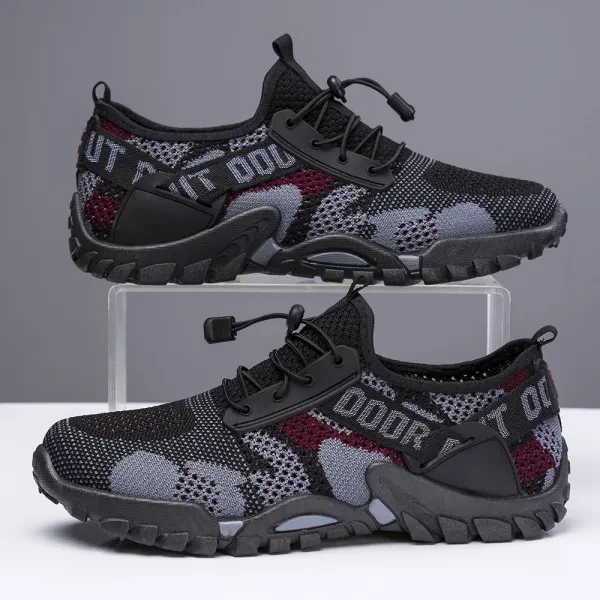 Breathable Mesh Lace Closure Anti-Slip Lightweight Outdoor Sports Shoes Men Hiki