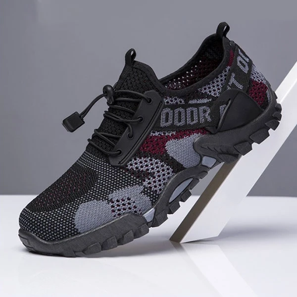 Breathable Mesh Lace Closure Anti-Slip Lightweight Outdoor Sports Shoes Men Hiki