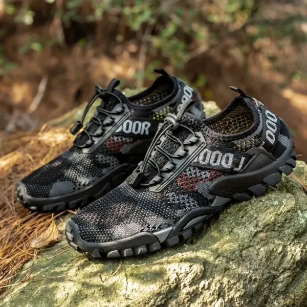 Breathable Mesh Lace Closure Anti-Slip Lightweight Outdoor Sports Shoes Men Hiki