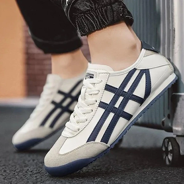 Colorful Stripes Pattern Men Flat Shoes Lace Up Soft Bottom Fashion Casual Party