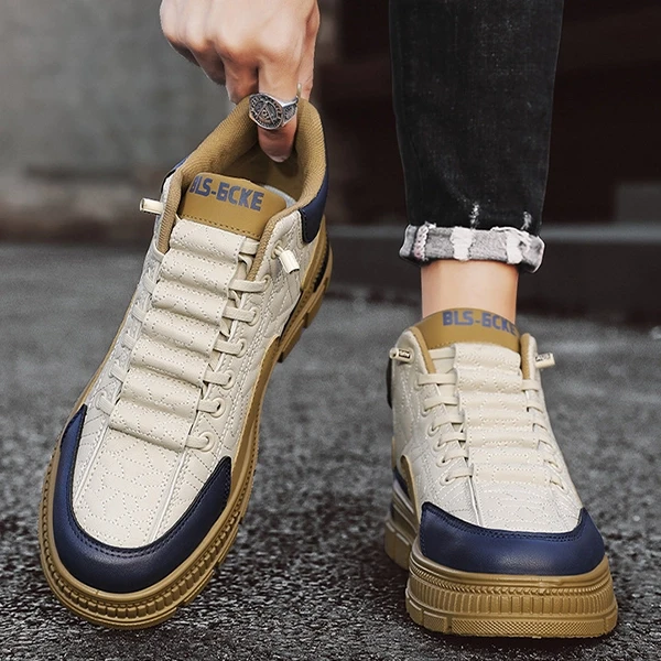 Trendy Design Fashion Wear Men Sneakers Lace Up Thick Bottom Round Toe Casual Ou