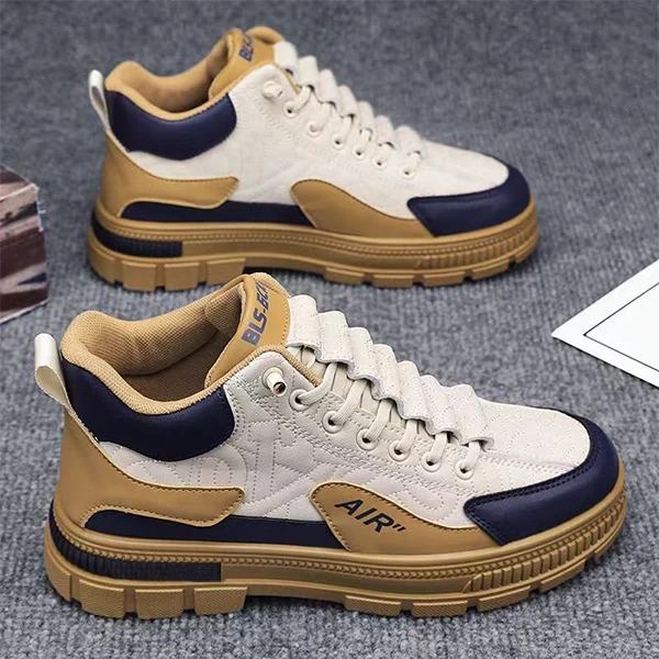 Trendy Design Fashion Wear Men Sneakers Lace Up Thick Bottom Round Toe Casual Ou