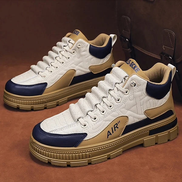 Trendy Design Fashion Wear Men Sneakers Lace Up Thick Bottom Round Toe Casual Ou