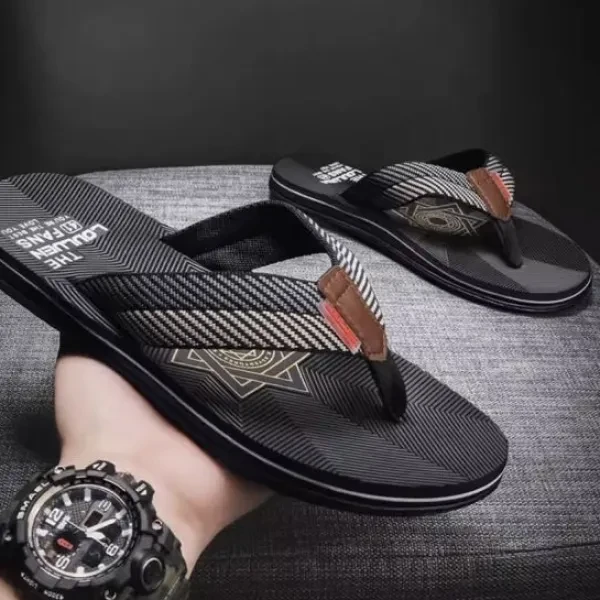 Lightweight Letters Pattern Men Casual Flip Flops Toe Thong Fashion Summer Casua