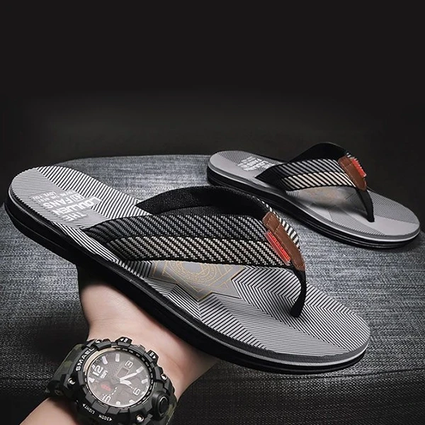 Lightweight Letters Pattern Men Casual Flip Flops Toe Thong Fashion Summer Casua