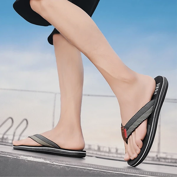 Lightweight Letters Pattern Men Casual Flip Flops Toe Thong Fashion Summer Casua