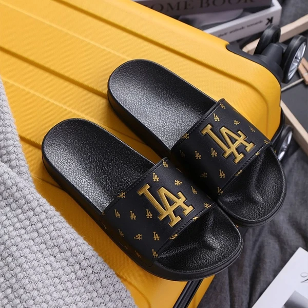 Letter Print EVA Soft Sole Open Toe Couple Men Outdoor Comfy Wear White Color Li
