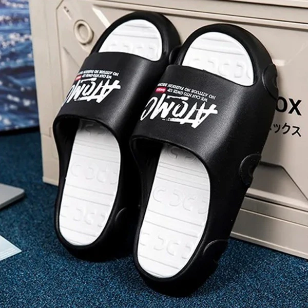 Letter Print Anti-Slip EVA Lightweight Soft Sole Bathroom Outdoor Men Casual Wea