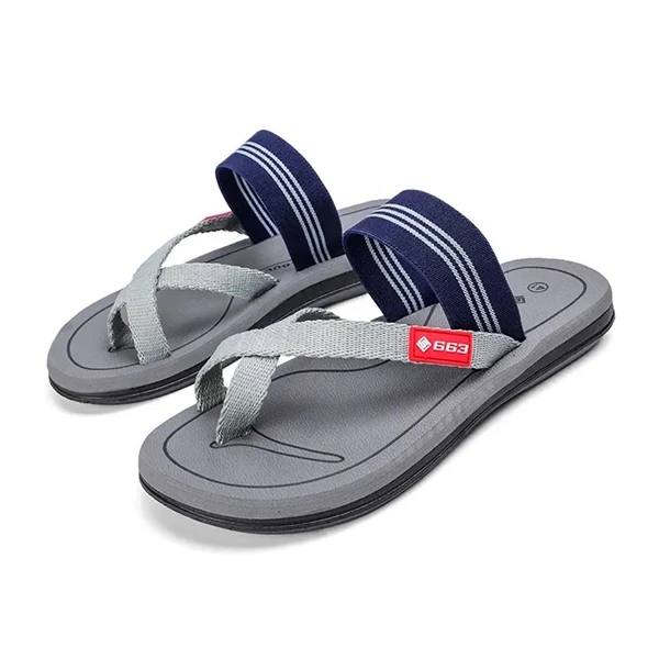 Men's Elastic Strap Toe Thong Slippers - Comfy Summer Flip Flops