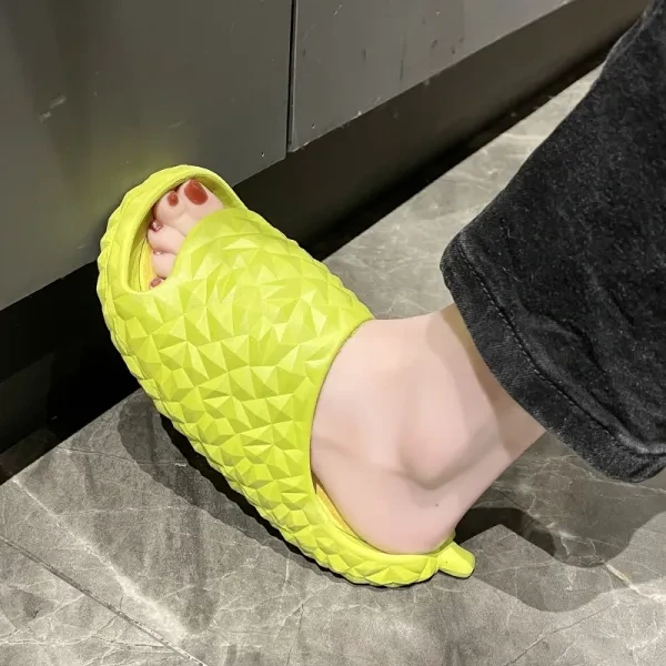 Yellow Comfortable PVC Slippers with Rubber Sole for Fashionable Men