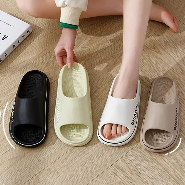 Men's Open Toe Beach Slippers - Non-Slip Cozy Coffee Shade