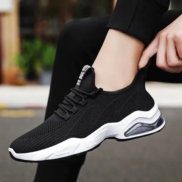 Men Trendy Air Cushion Sports Shoes, Comfortable Breathable Running Sneaker For