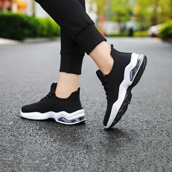 Men Trendy Air Cushion Sports Shoes, Comfortable Breathable Running Sneaker For