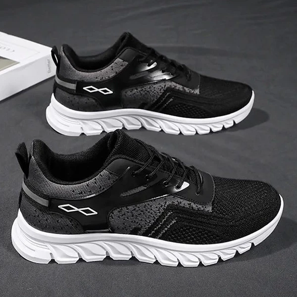 High Quality Breathable Men Sneakers Lace Up Soft Sole Sports Shoes Casual Runni